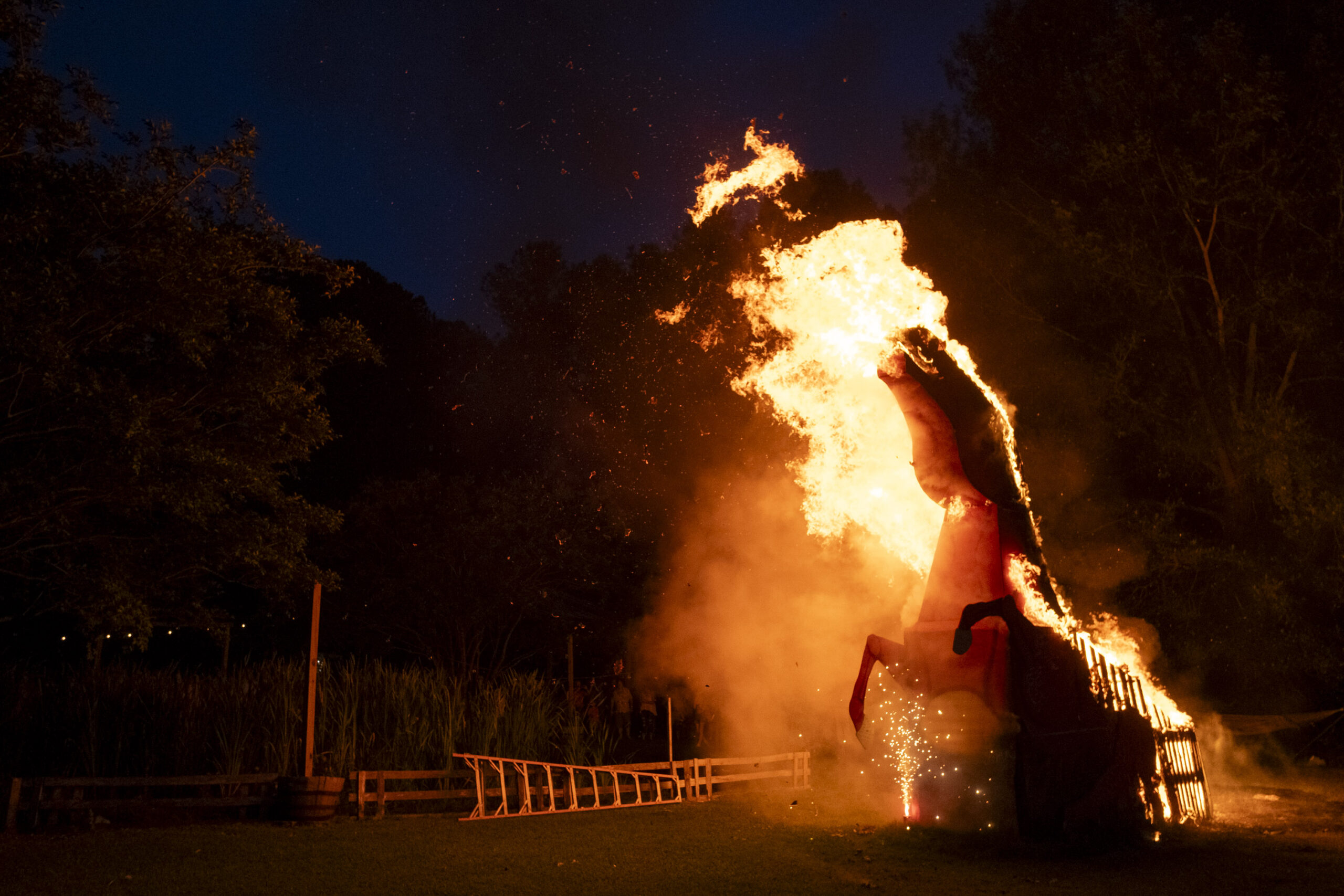 Annual Dragon Burn ignites sculpture while fueling arts and community